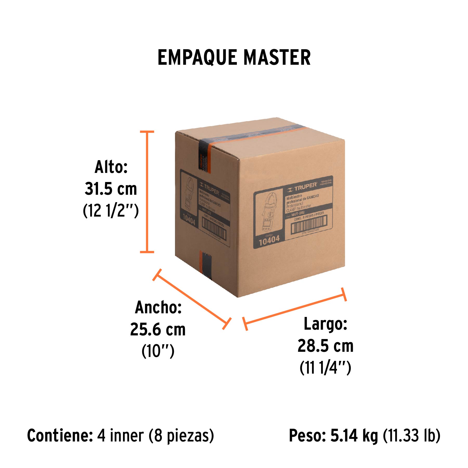 Multímetro para mantenimiento industrial con gancho 10404