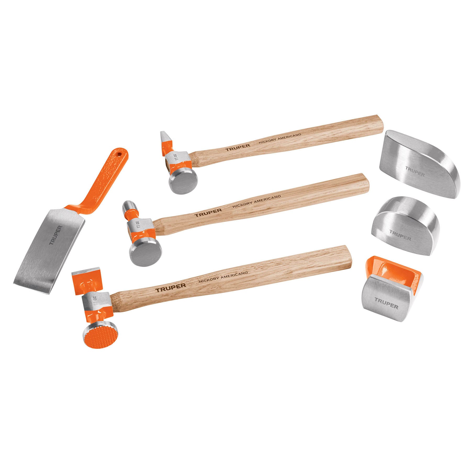 Juego de martillos y entibadores para hojalatero