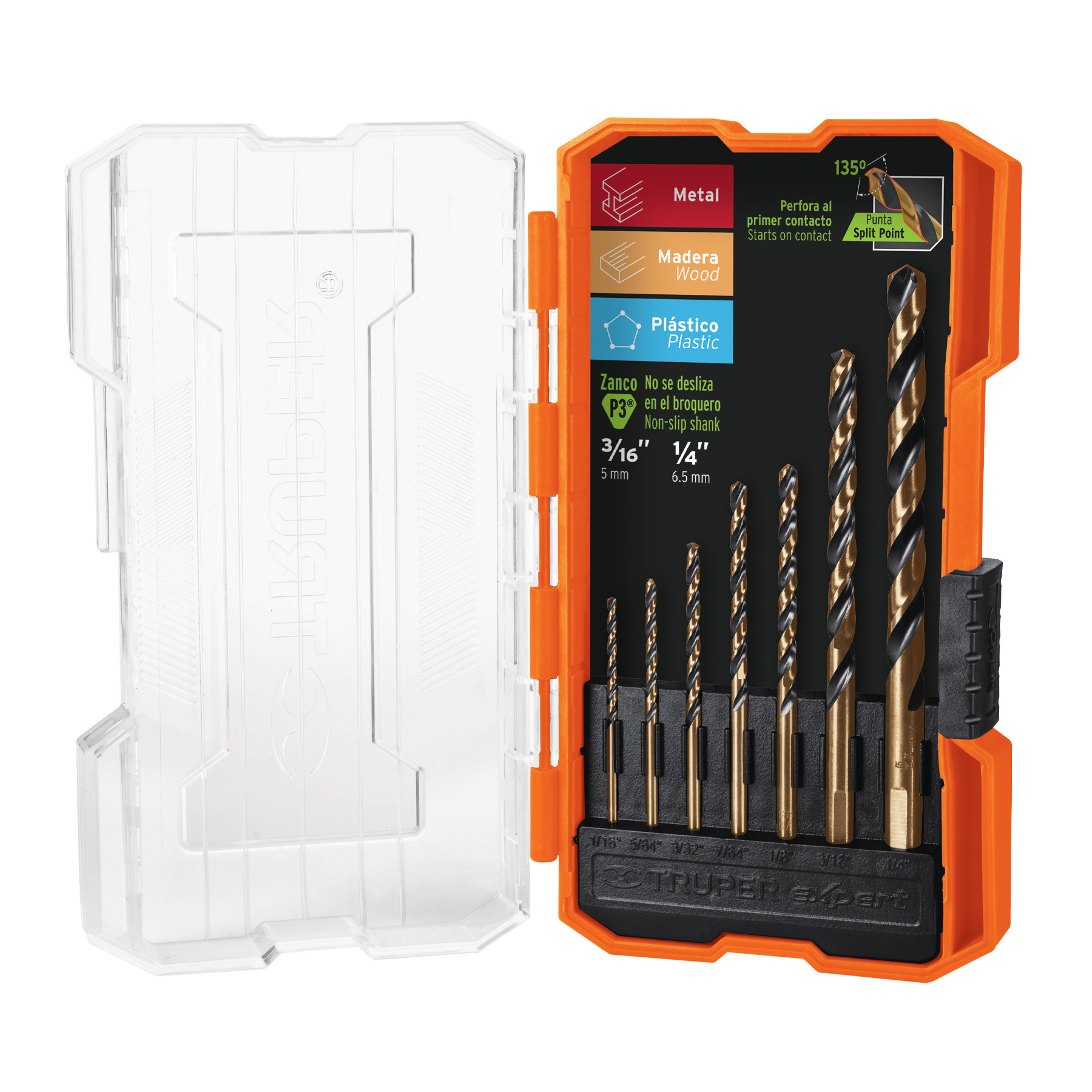 Juego de 11 brocas para metal y concreto en estuche, Truper