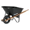 Carretilla 6 ft3 concha plástica,imponchable b/madera,TRUPER