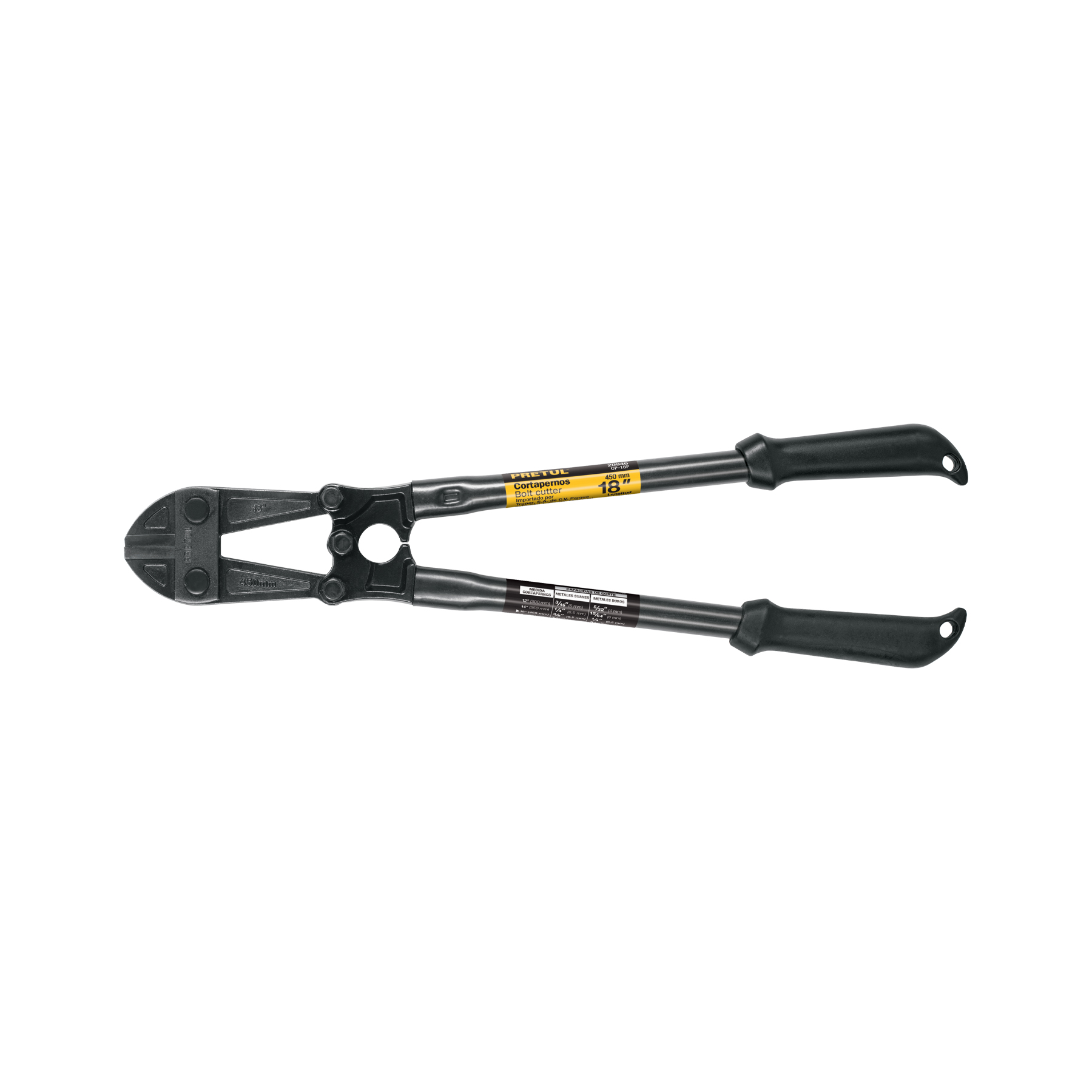 Cortapernos 24", mango tubular, PRETUL