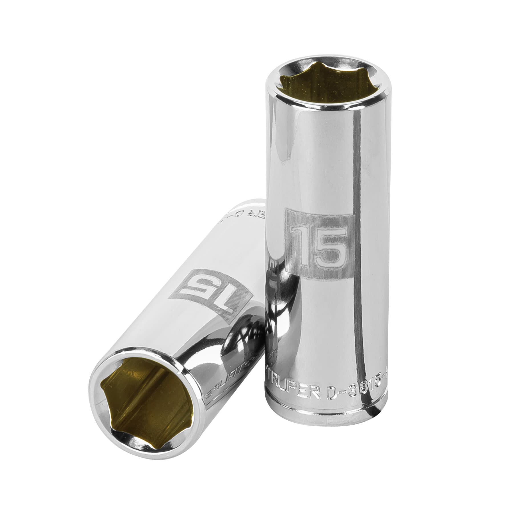 Dado largo de 15 mm, 6 puntas, cuadro 3/8", Truper