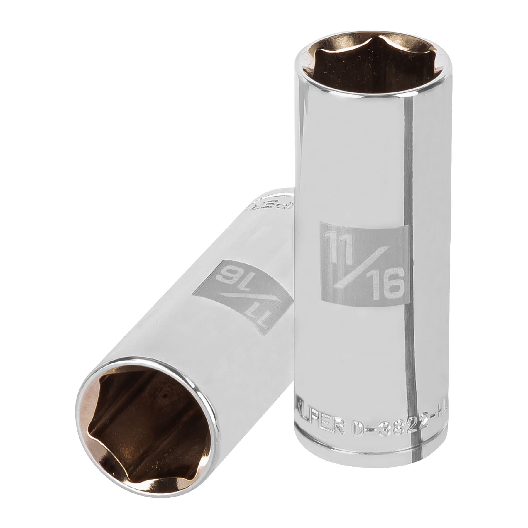 Dado largo de 11/16", 6 puntas, cuadro 3/8", Truper