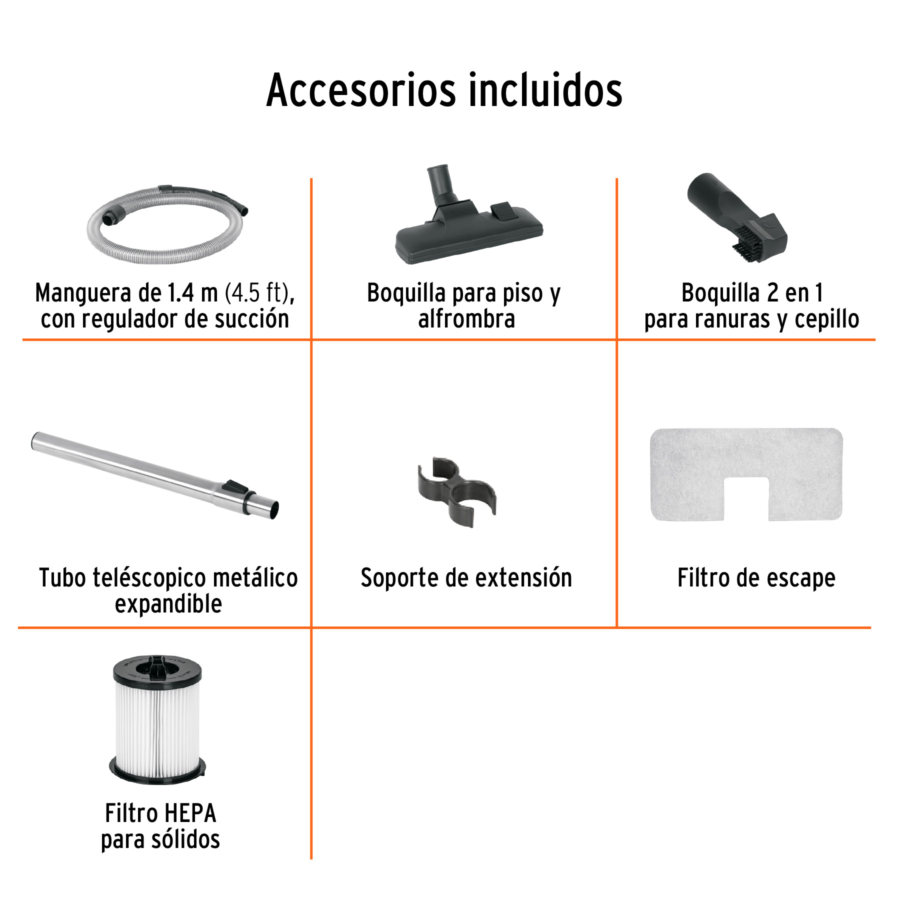 Aspiradora canister 2 L (0.5 gal) 1200 W (1.6 Hp) TRUPER 103191