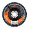 Disco laminado 4", grano 60 centro 5/8", fibra, TRUPER