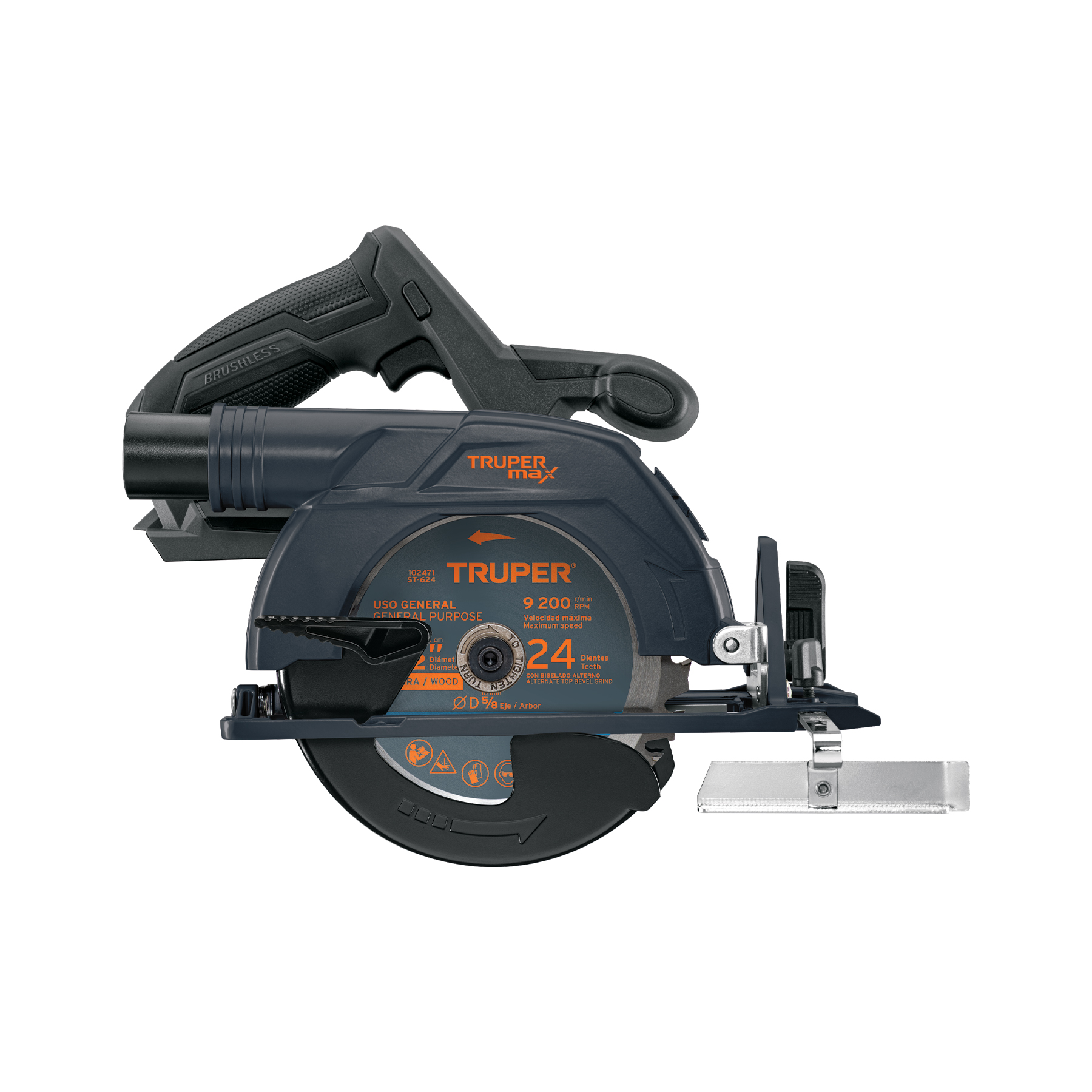 Sierra circular inalambrica 6-1/2", 20V, s/accesorios, TRUPER MAX