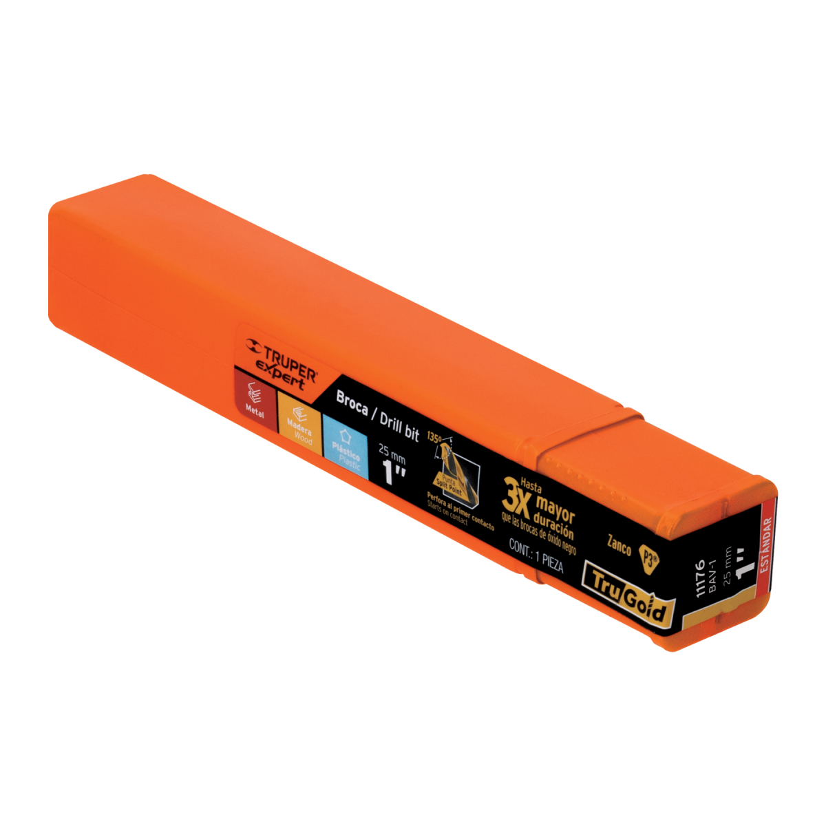 Broca-Alta-Velocidad-1-Pulgada-Truper-BAV-1-11176-BAV-1+E1 Broca-Alta-Velocidad-1-Pulgada-Truper-BAV-1-11176-BAV-1+E1