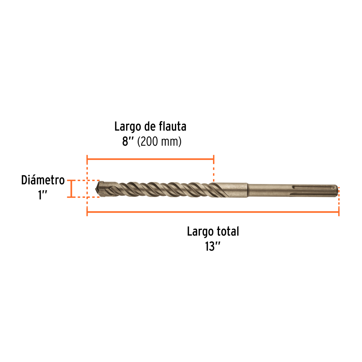 Broca-SDS-Max-1x13-para-concreto-TRUPER-101460-BSM-1X13+FC1 Broca-SDS-Max-1x13-para-concreto-TRUPER-101460-BSM-1X13+FC1