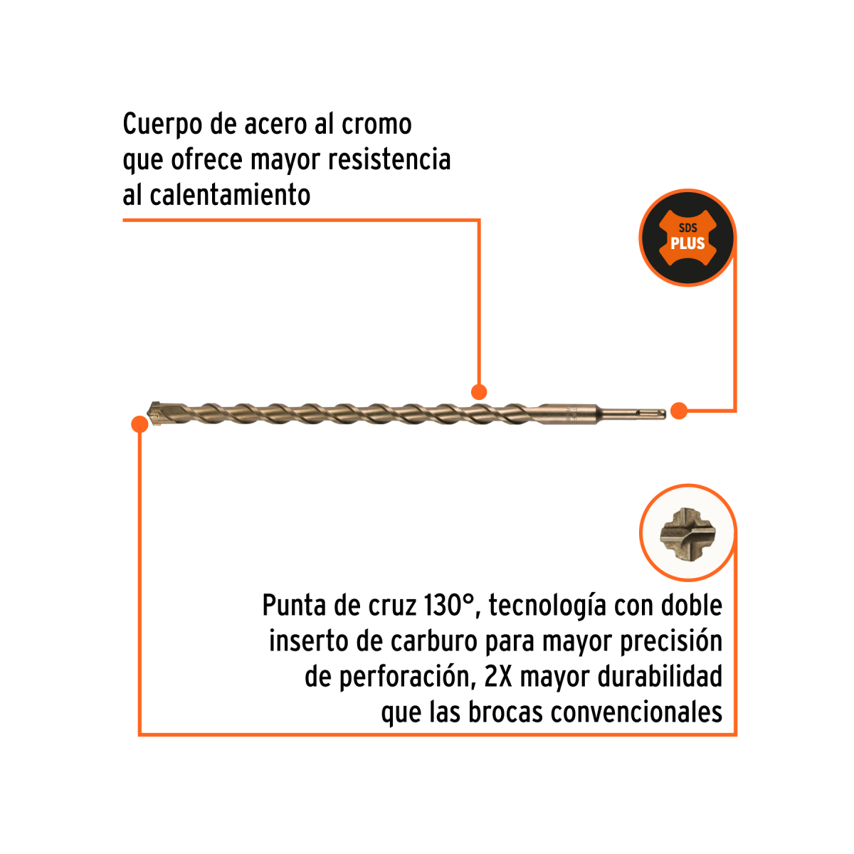 Broca-para-Concreto-SDS-Plus-7-8-x-18-Truper-11260-11260-BS-7-8X18+FC1 Broca-para-Concreto-SDS-Plus-7-8-x-18-Truper-11260-11260-BS-7-8X18+FC1