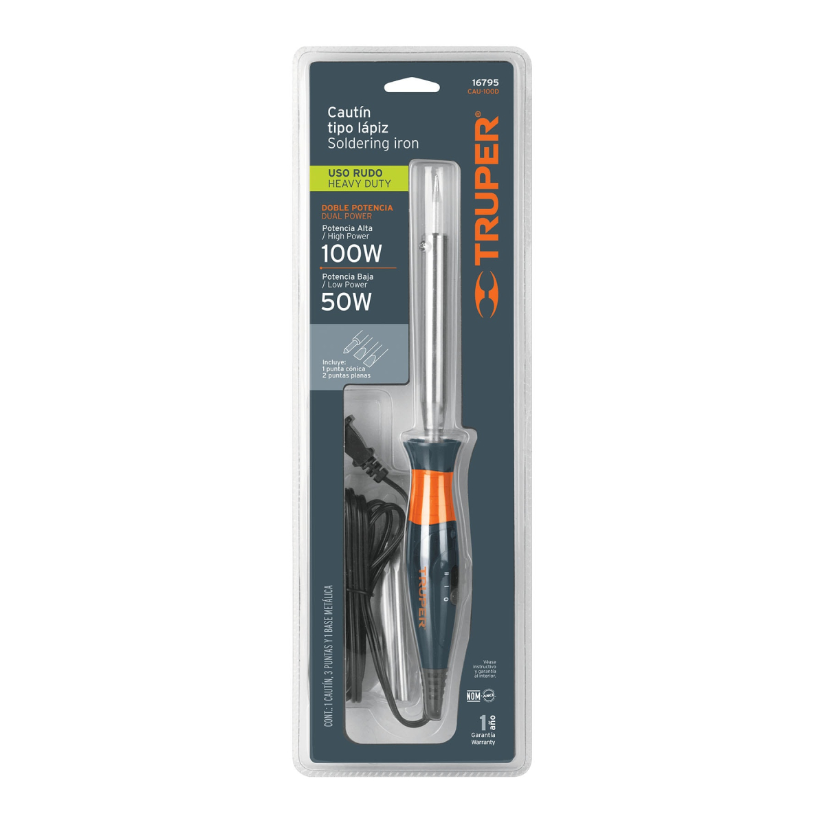 Cautin‑lapiz‑100W‑Dual‑Industrial‑Truper-16795-CAU-100D+E1 Cautin‑lapiz‑100W‑Dual‑Industrial‑Truper-16795-CAU-100D+E1