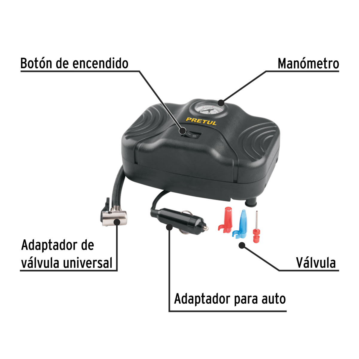 Compresor-de-Aire-12-Volts-Pretul-21689-COMP-12P+FC1 Compresor-de-Aire-12-Volts-Pretul-21689-COMP-12P+FC1