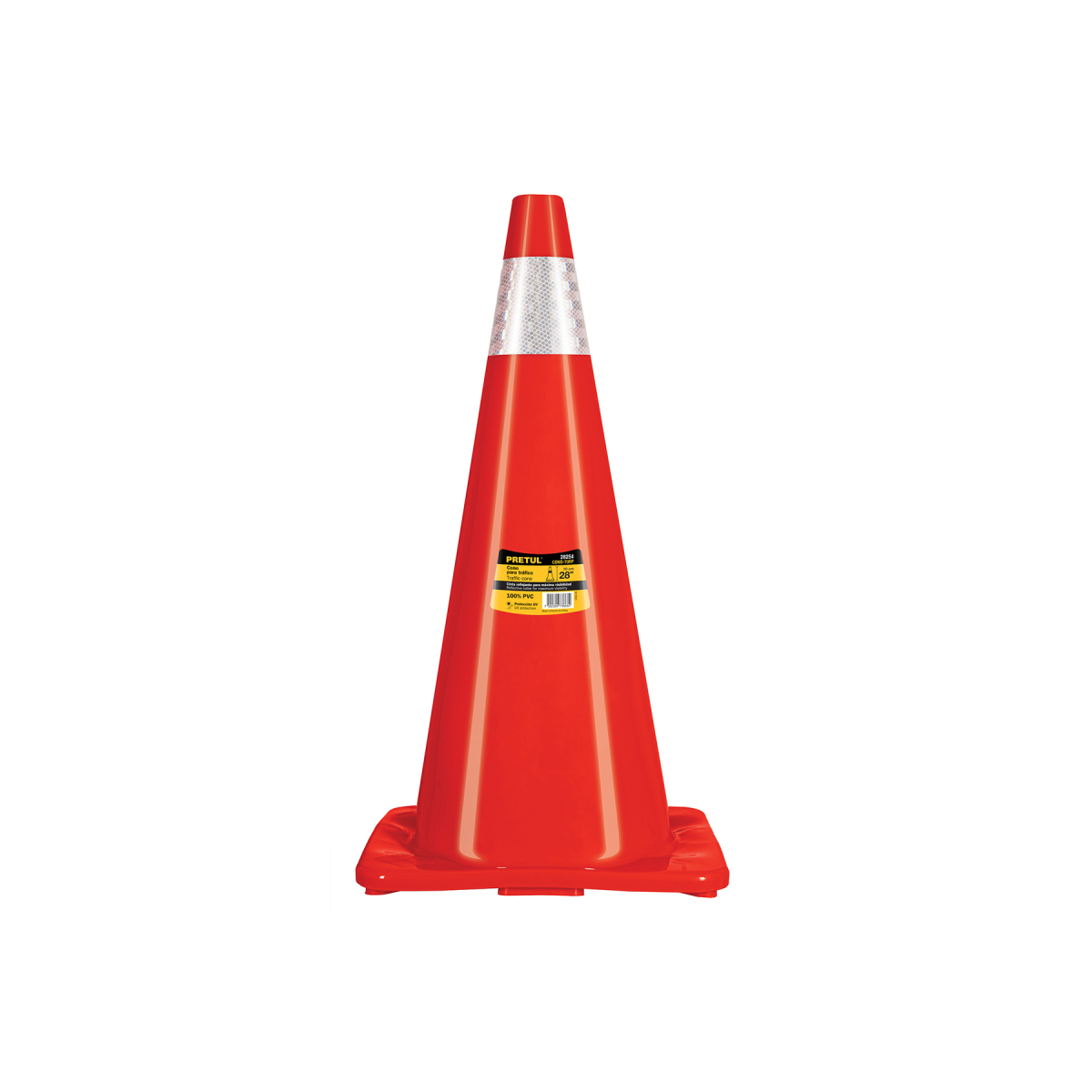 Cono-Precaucion-70cm-PVC-Reflejante-Pretul-28254-CONO-70RP