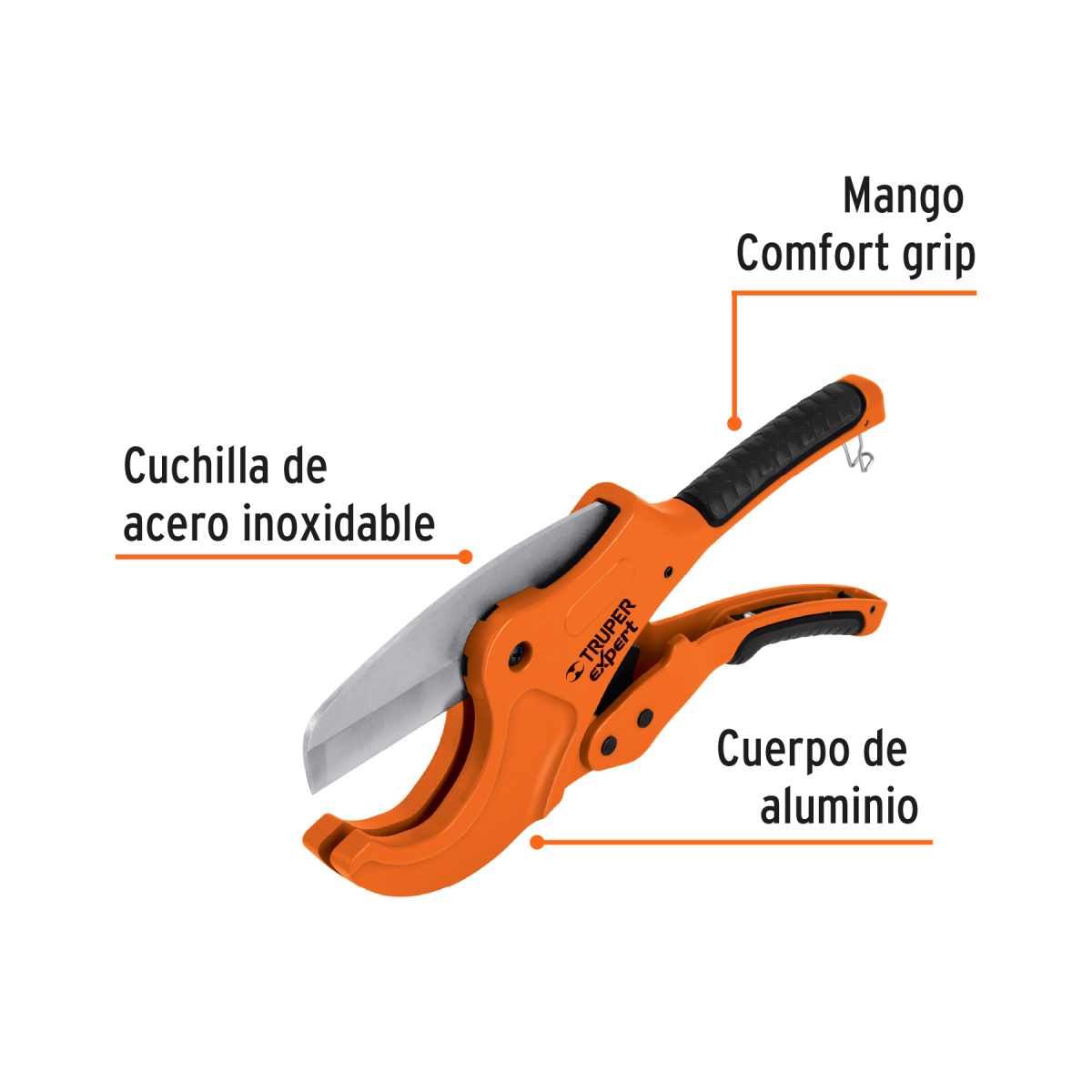 Cortador-Tubo-PVC-Cuchilla-Acero-Alta-Dureza-Truper-12867-COT-PVC-X+FC1 Cortador-Tubo-PVC-Cuchilla-Acero-Alta-Dureza-Truper-12867-COT-PVC-X+FC1