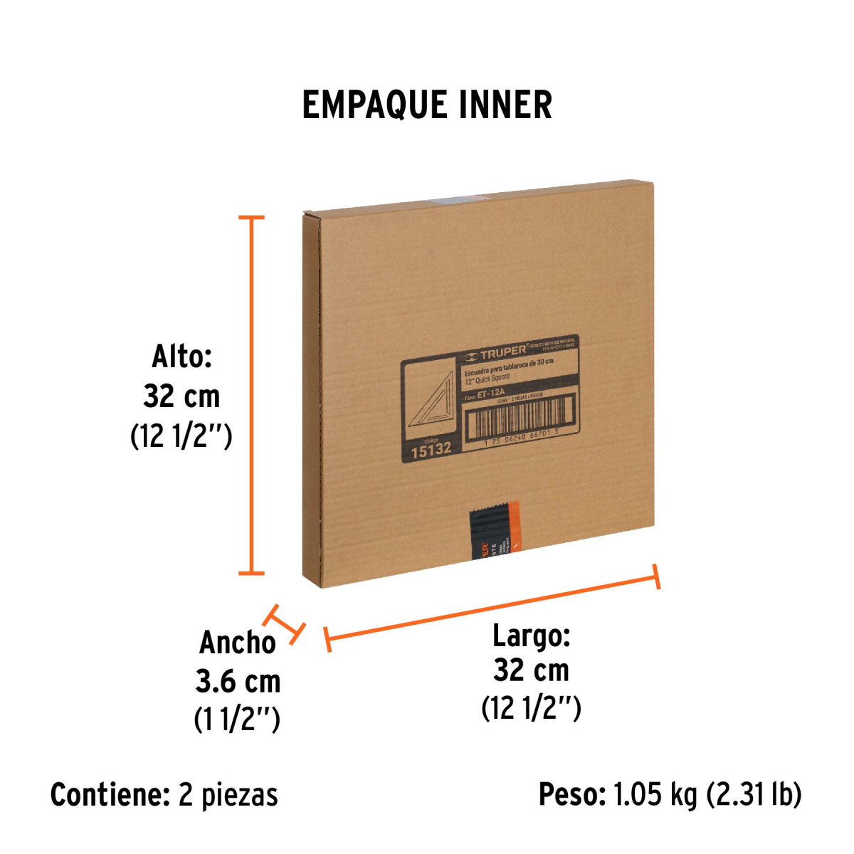 Escuadra-Muros-Yeso-12-Truper-15132-ET-12A+EI1 Escuadra-Muros-Yeso-12-Truper-15132-ET-12A+EI1