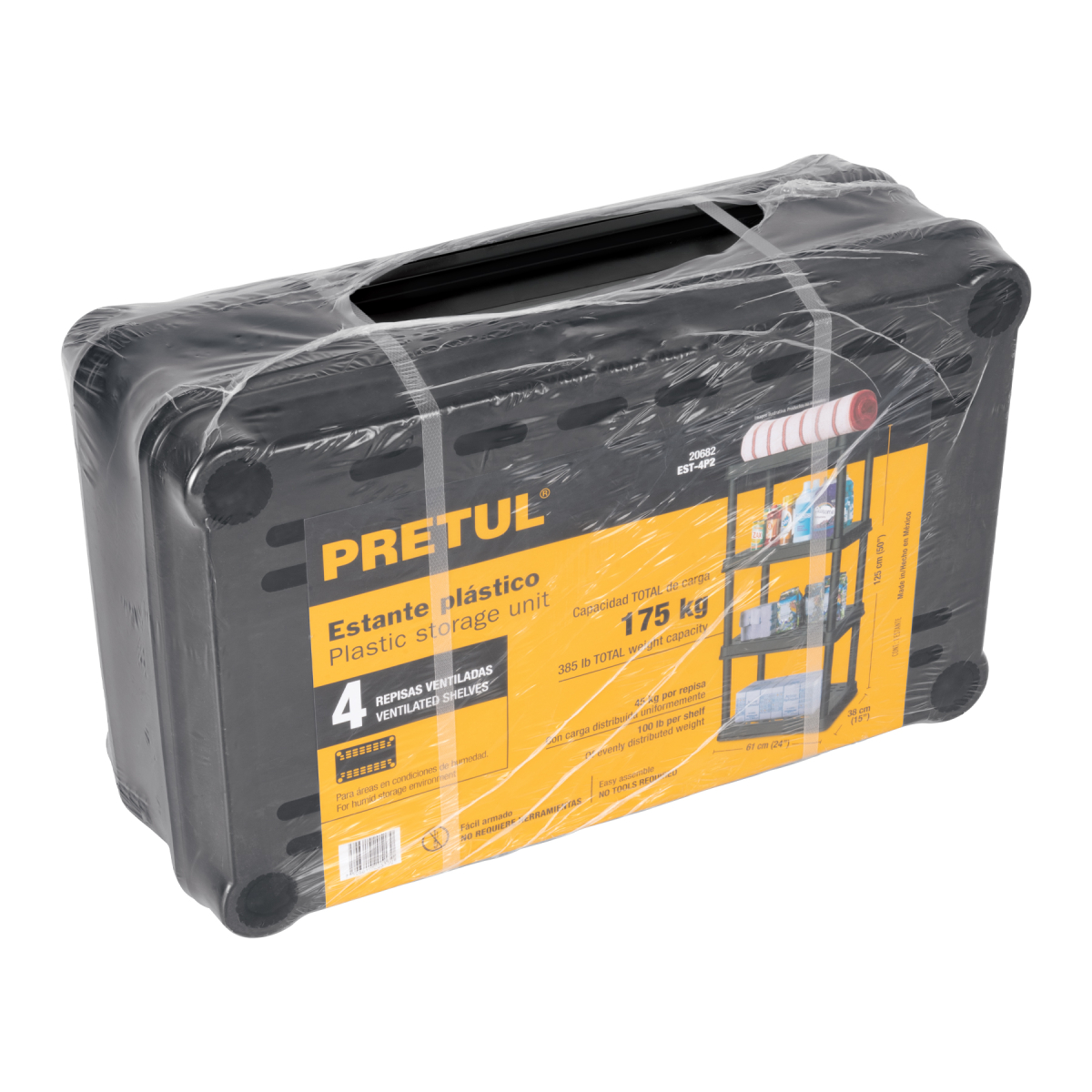 Estante-Plastico-Pretul-20682-4-Repisas-20682-EST-4P2+E1 Estante-Plastico-Pretul-20682-4-Repisas-20682-EST-4P2+E1