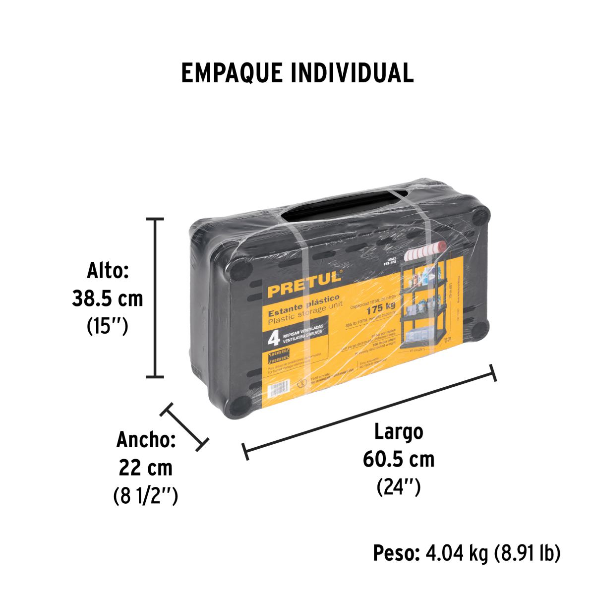 Estante-Plastico-Pretul-20682-4-Repisas-20682-EST-4P2+EIND1 Estante-Plastico-Pretul-20682-4-Repisas-20682-EST-4P2+EIND1
