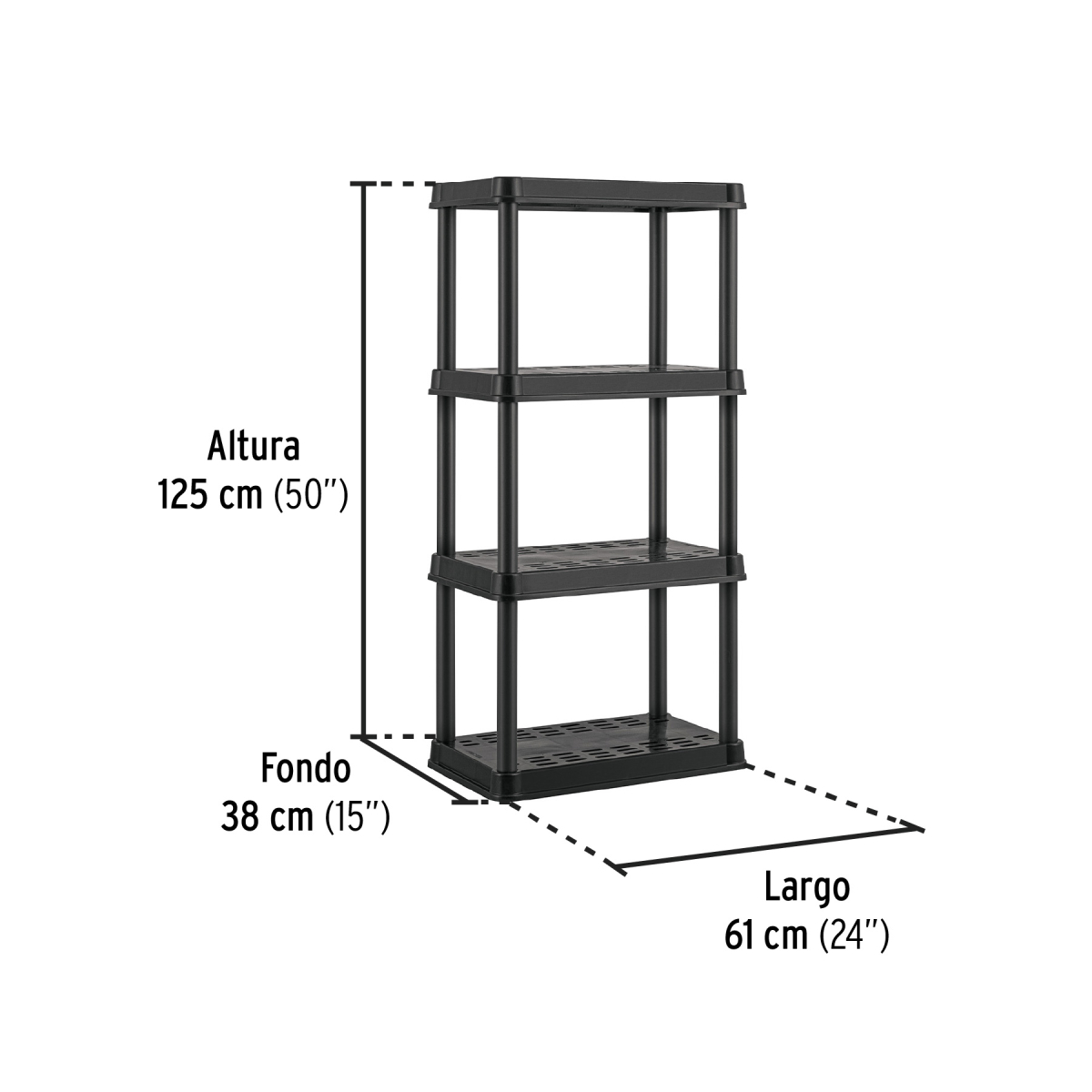 Estante-Plastico-Pretul-20682-4-Repisas-20682-EST-4P2+FC2 Estante-Plastico-Pretul-20682-4-Repisas-20682-EST-4P2+FC2