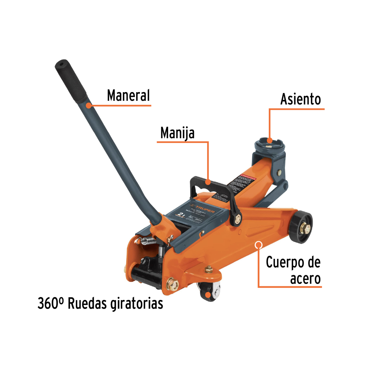 Gato-hidraulico-de-patin-2t-reforzado-truper-14824-GAPA-2+FC1 Gato-hidraulico-de-patin-2t-reforzado-truper-14824-GAPA-2+FC1