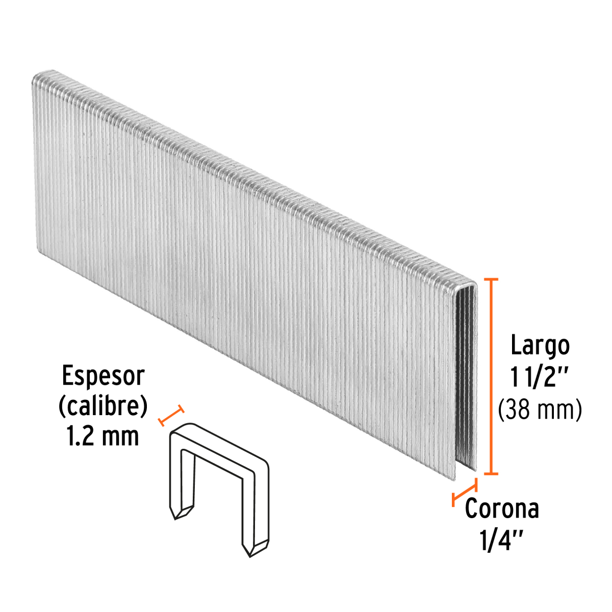 Grapas-corona-1-4-calibre-18-38mm-Truper-18278-GRANEU-1-4-38+FC1 Grapas-corona-1-4-calibre-18-38mm-Truper-18278-GRANEU-1-4-38+FC1