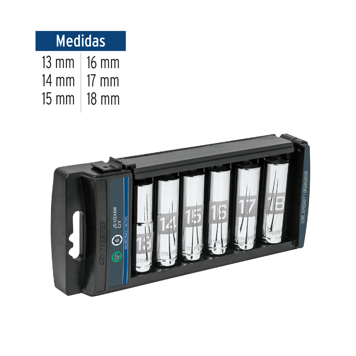 Juego-6-dados-largos-cuadro-1-2-Truper-14175-JD-1-2X6LM+D1 Juego-6-dados-largos-cuadro-1-2-Truper-14175-JD-1-2X6LM+D1