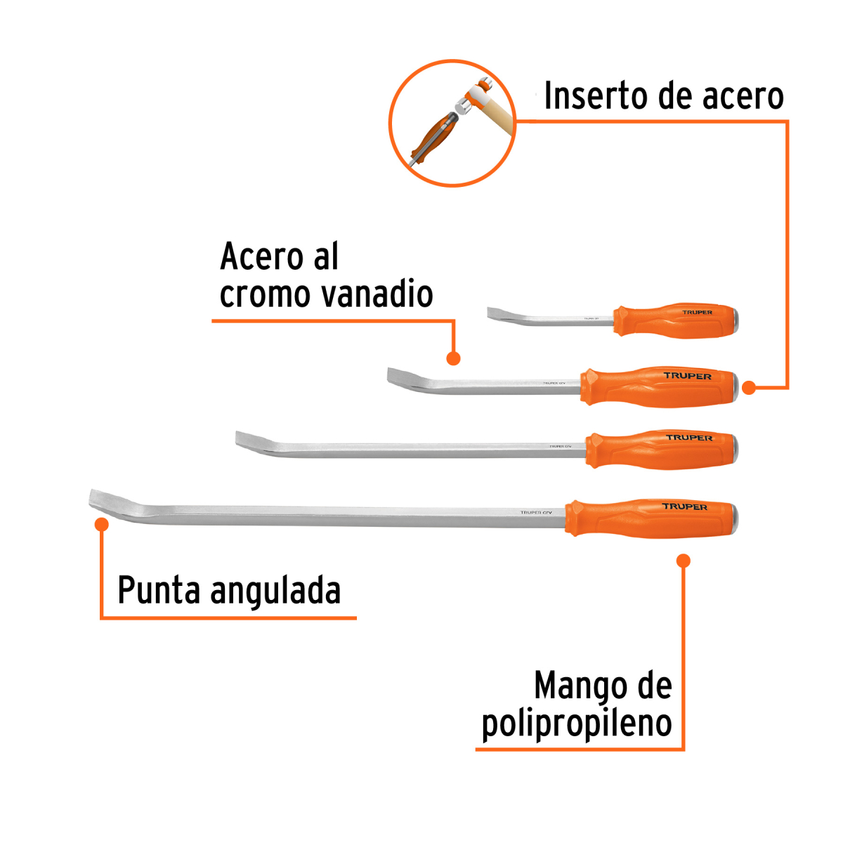 Juego-con-4-barras-de-palanca-truper-101047-BAPA-J4+FC1 Juego-con-4-barras-de-palanca-truper-101047-BAPA-J4+FC1