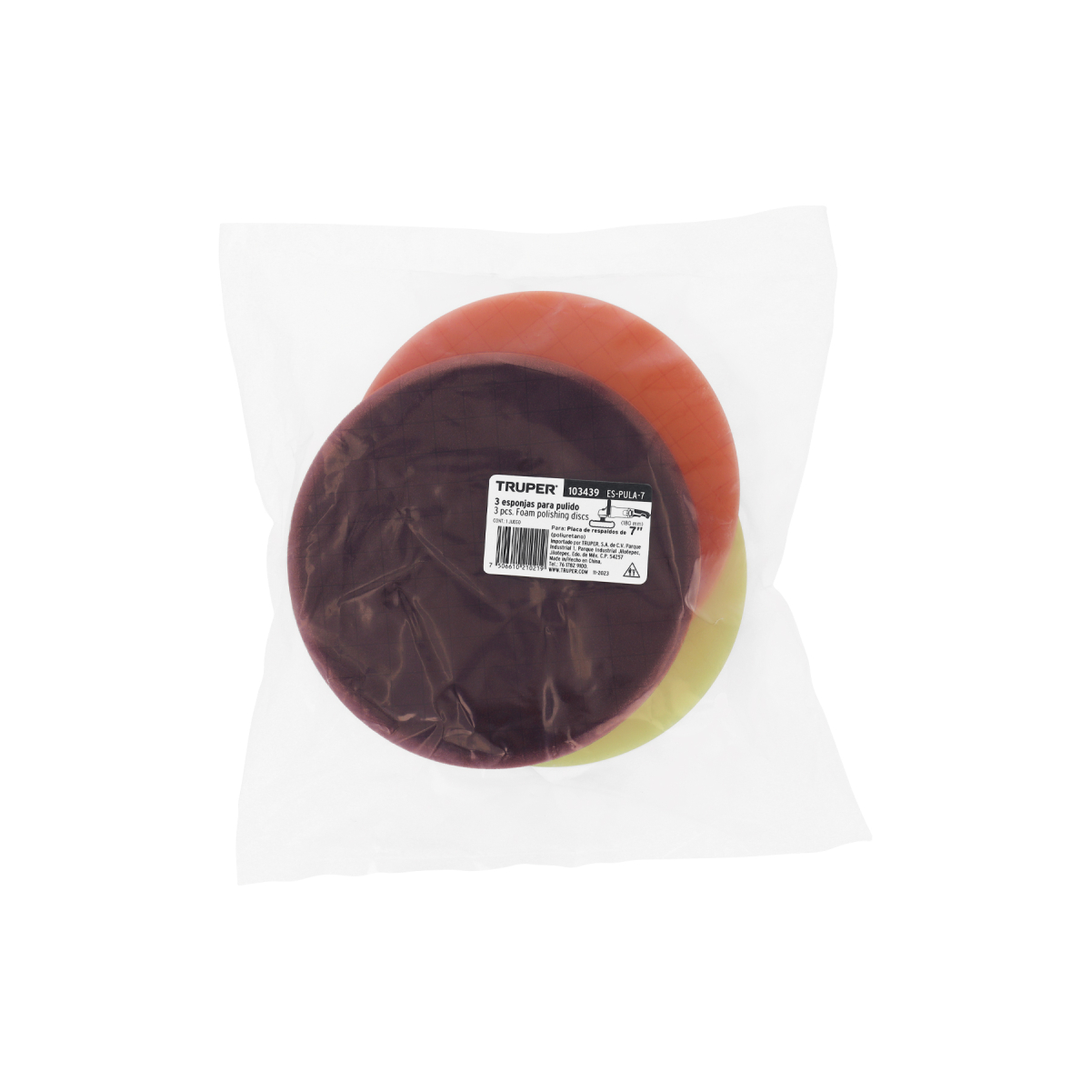 Juego-de-3-Esponjas-para-Pulir-7-Truper-103439-ES-PULA-7+E1 Juego-de-3-Esponjas-para-Pulir-7-Truper-103439-ES-PULA-7+E1