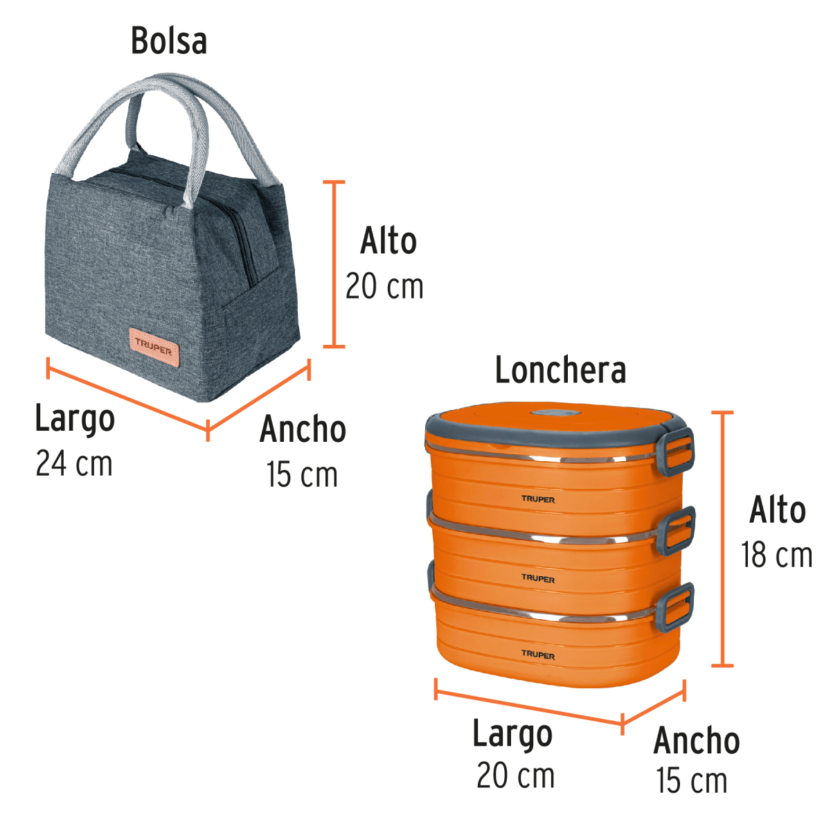 Lonchera-Termica-Con-3-Contenedores-Acero-Inoxidable-Truper-66076-LUNCH-3+D6 Lonchera-Termica-Con-3-Contenedores-Acero-Inoxidable-Truper-66076-LUNCH-3+D6