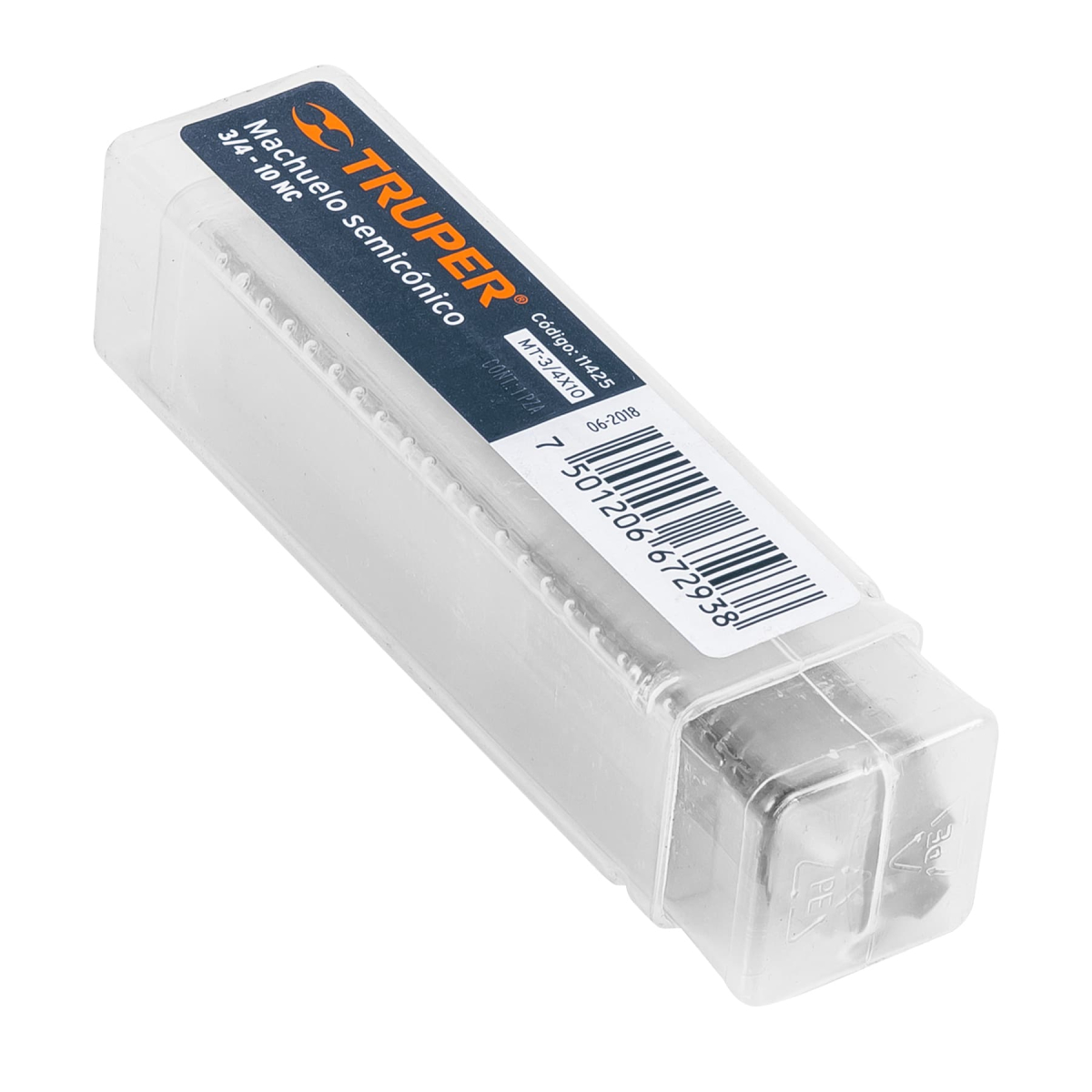 Machuelo-Semiconico-3-4-x10-UNC-Truper-11425-MT-3-4X10+E1 Machuelo-Semiconico-3-4-x10-UNC-Truper-11425-MT-3-4X10+E1