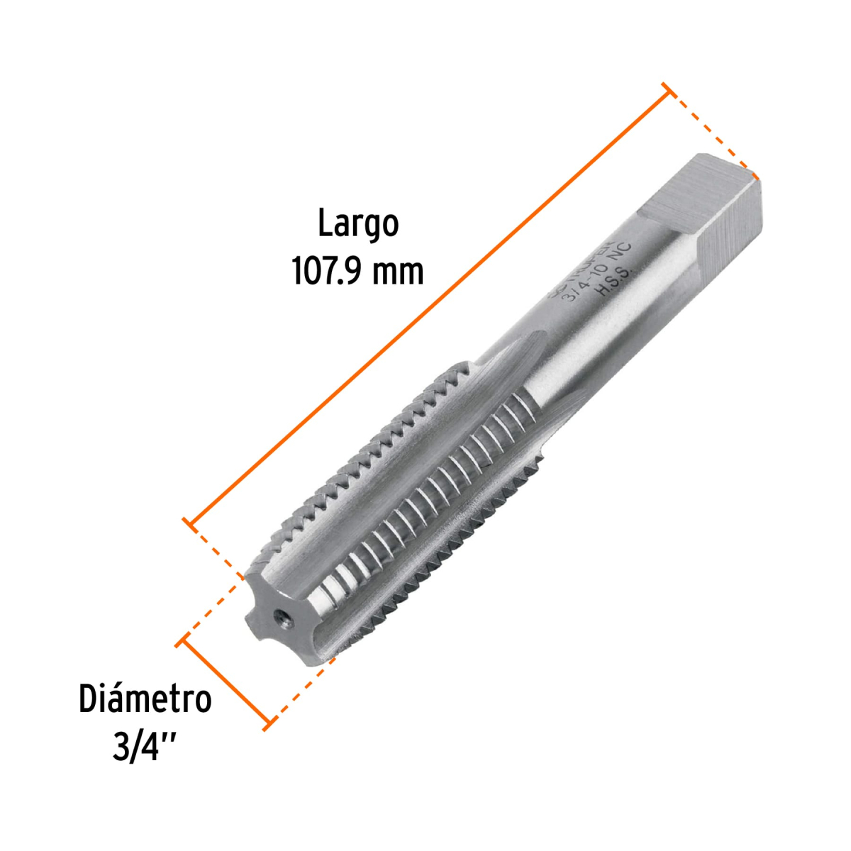 Machuelo-Semiconico-3-4-x10-UNC-Truper-11425-MT-3-4X10+FC2 Machuelo-Semiconico-3-4-x10-UNC-Truper-11425-MT-3-4X10+FC2
