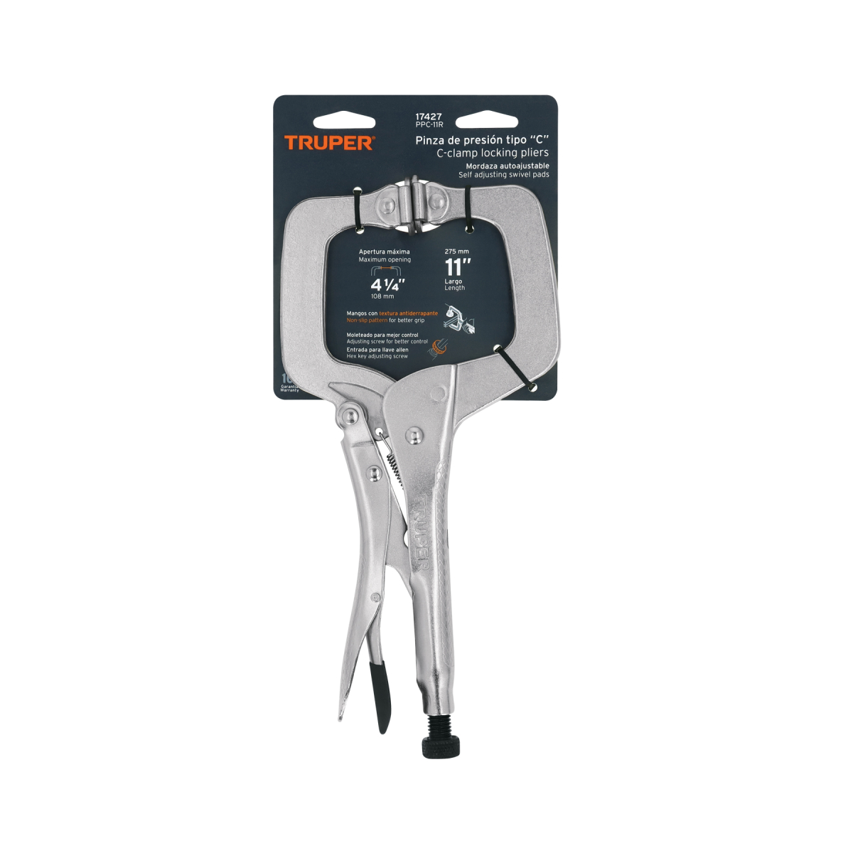 Pinzas-de-Presion-Tipo-C-Mordazas-Autoajustables-11-Truper-17427-PPC-11R+E1 Pinzas-de-Presion-Tipo-C-Mordazas-Autoajustables-11-Truper-17427-PPC-11R+E1