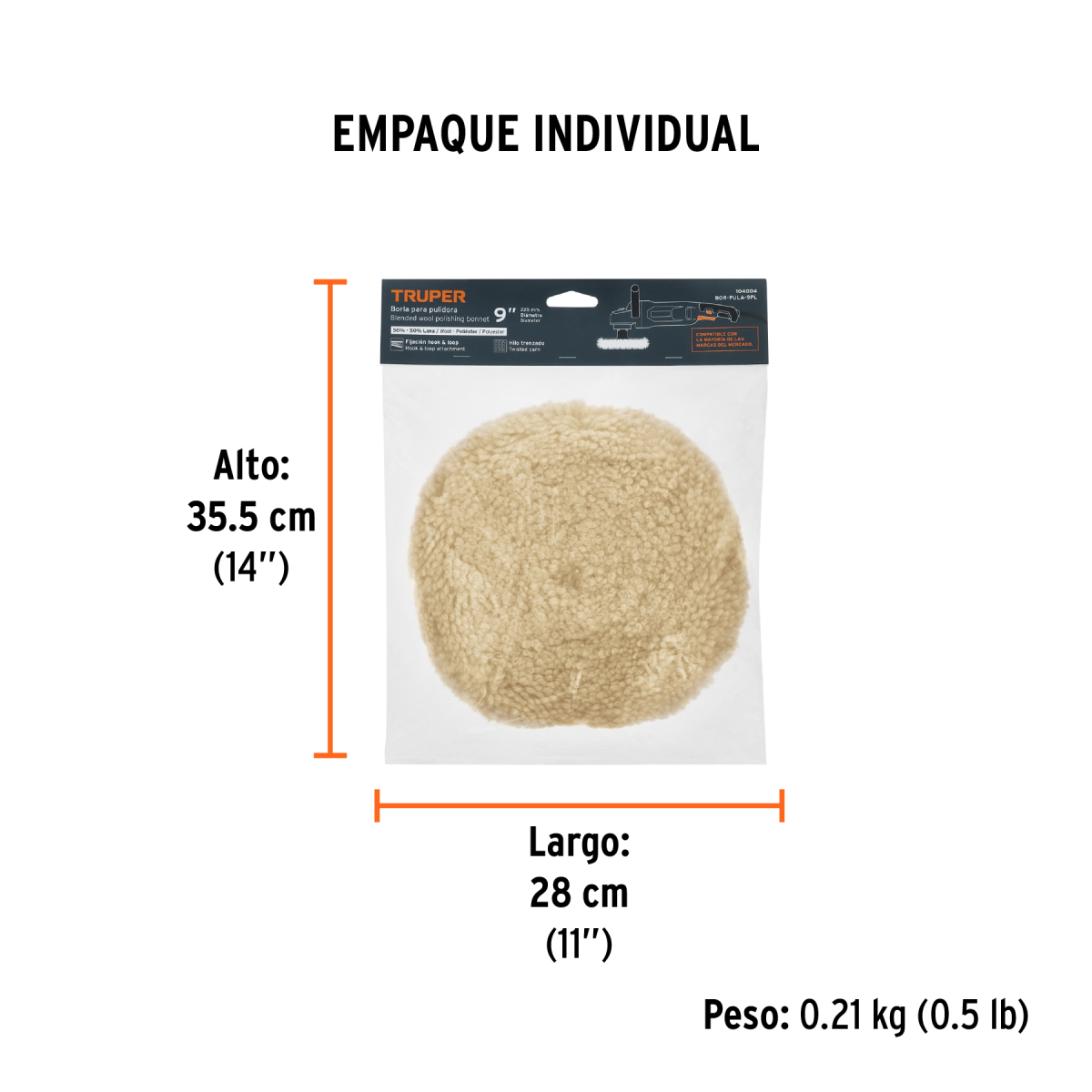 Borla-pulir-50-lana-50-poliester-9-hook-loop-Truper-104004-BOR-PULA-9PL+EIND1 Borla-pulir-50-lana-50-poliester-9-hook-loop-Truper-104004-BOR-PULA-9PL+EIND1